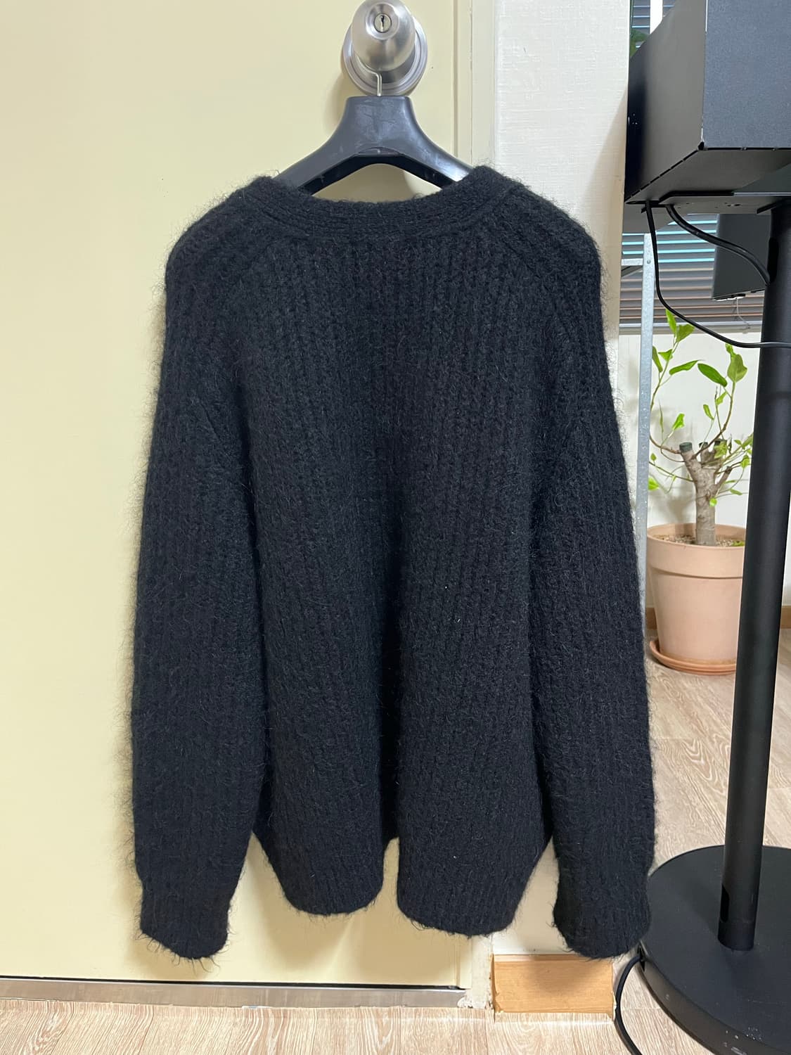 파사드패턴 알파카 클라우드 가디건 블랙 S 상품이미지9