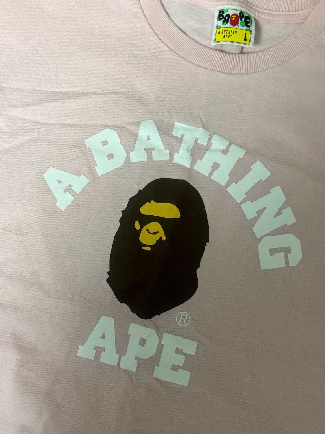 베이프 핑크 반팔 상품이미지3