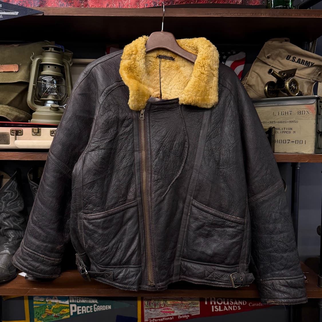 Vintage 리얼 양가죽 레더 빈티지 무스탕 B-3 쉽스킨 N139 상품이미지1