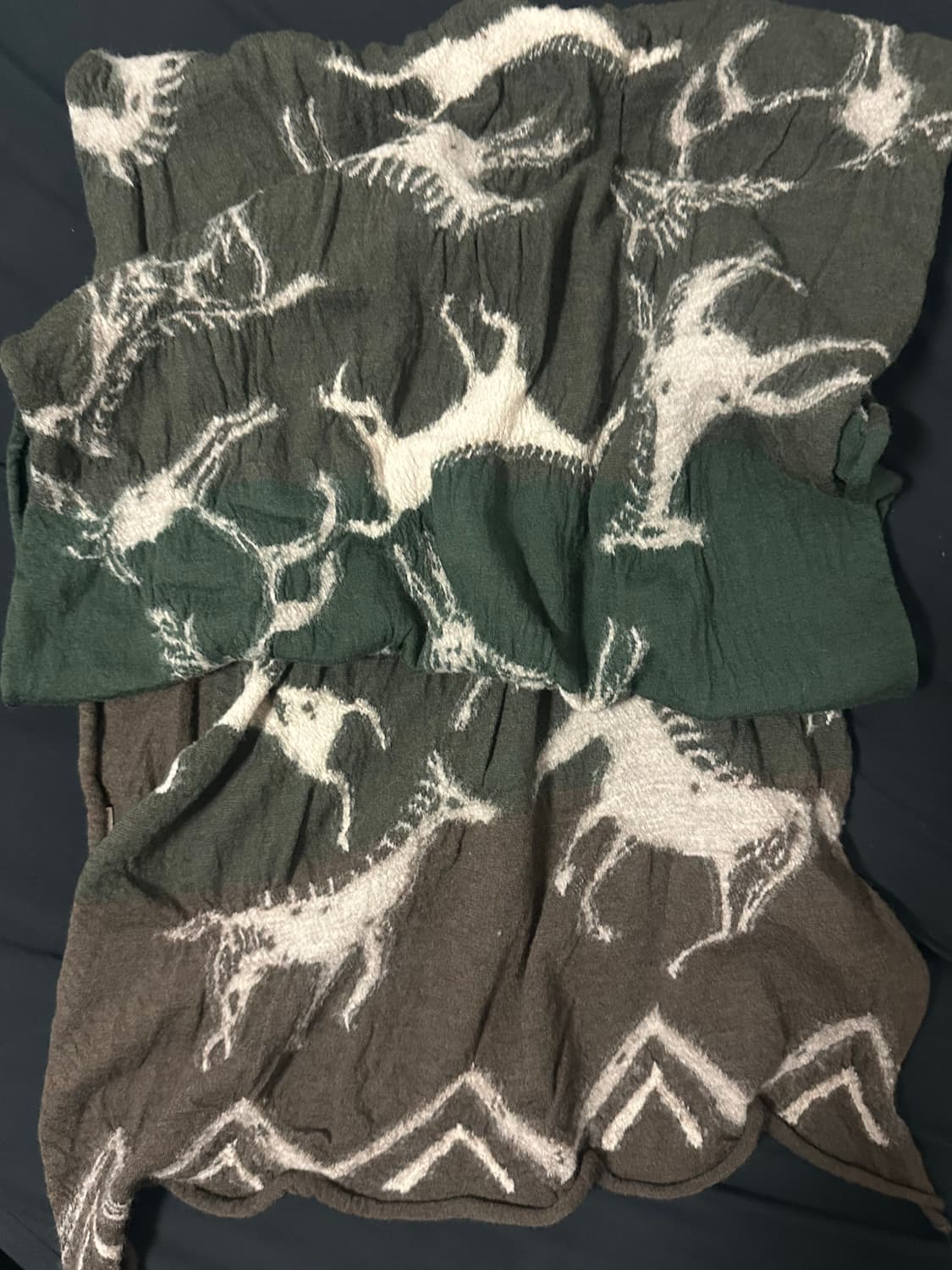 [os] 캐피탈 축융울 말 벽화 머플러 상품이미지3