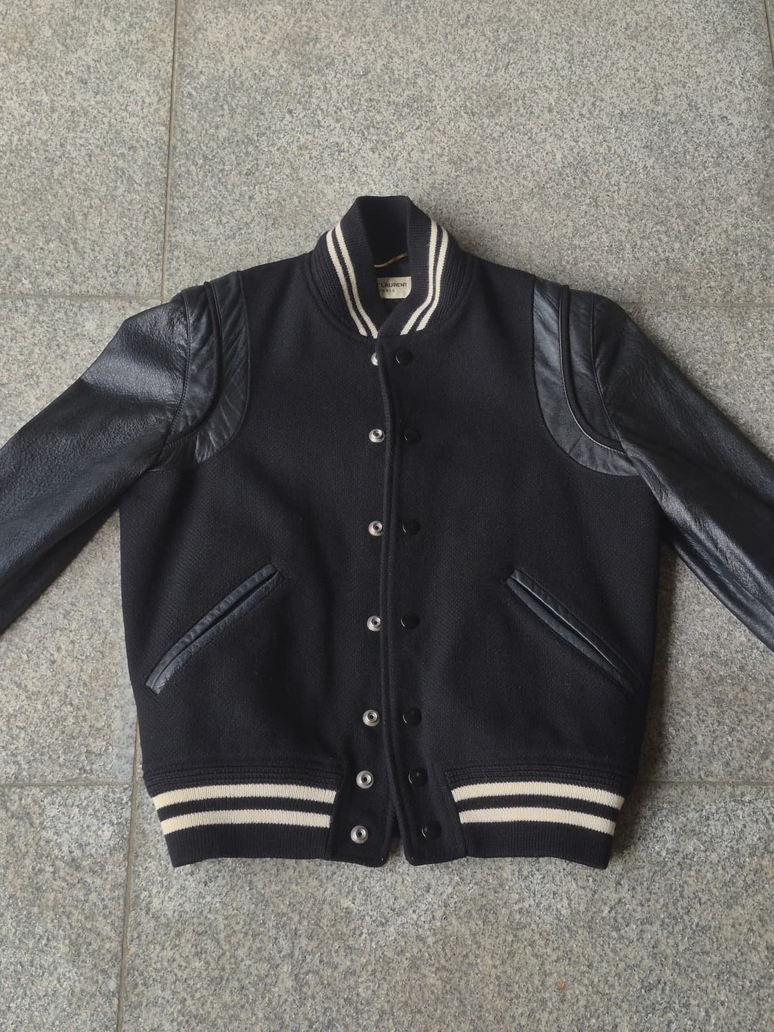 생로랑 15fw 에디 올검 레더암 테디 자켓 상품이미지1