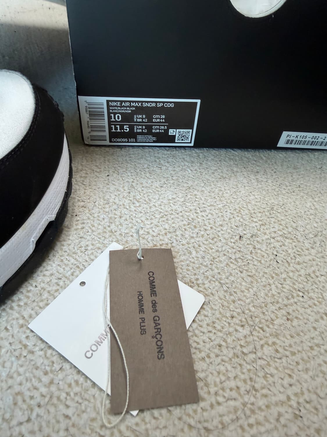 280)나이키 꼼데 가르송 옴므 플러스 에어 맥스 선더 sp 상품이미지8