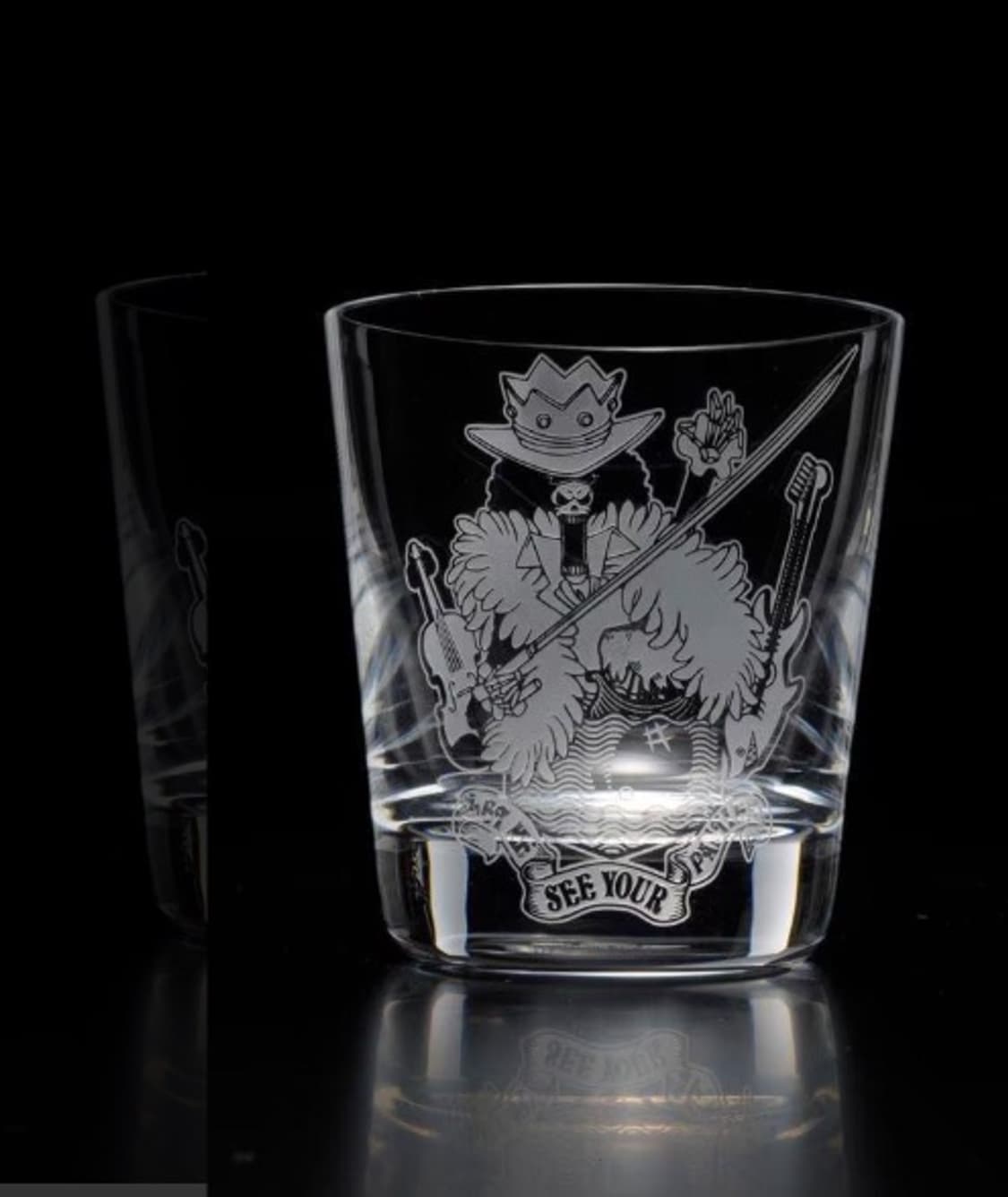 Baccarat × ONE PIECE “ブルック” 크리스털 텀블러 (한정 상품이미지1