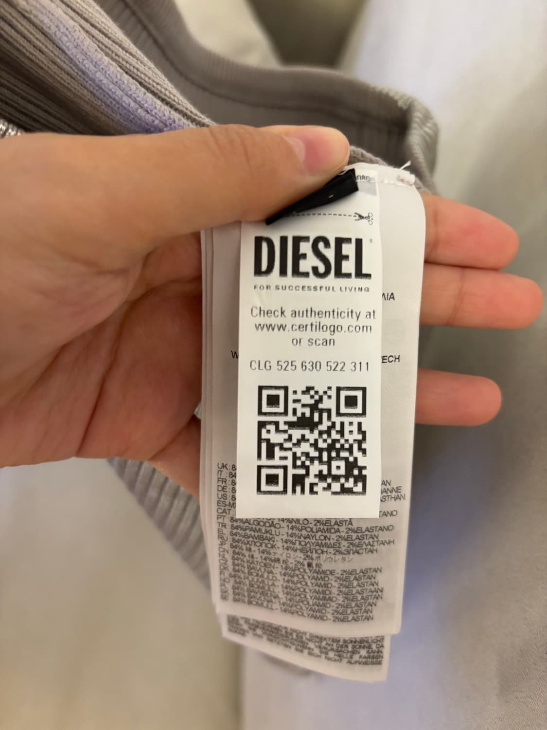 (W) 디젤 M-클라크스빌렉스-C 컷아웃 로고 니트 튜브 탑 상품이미지4