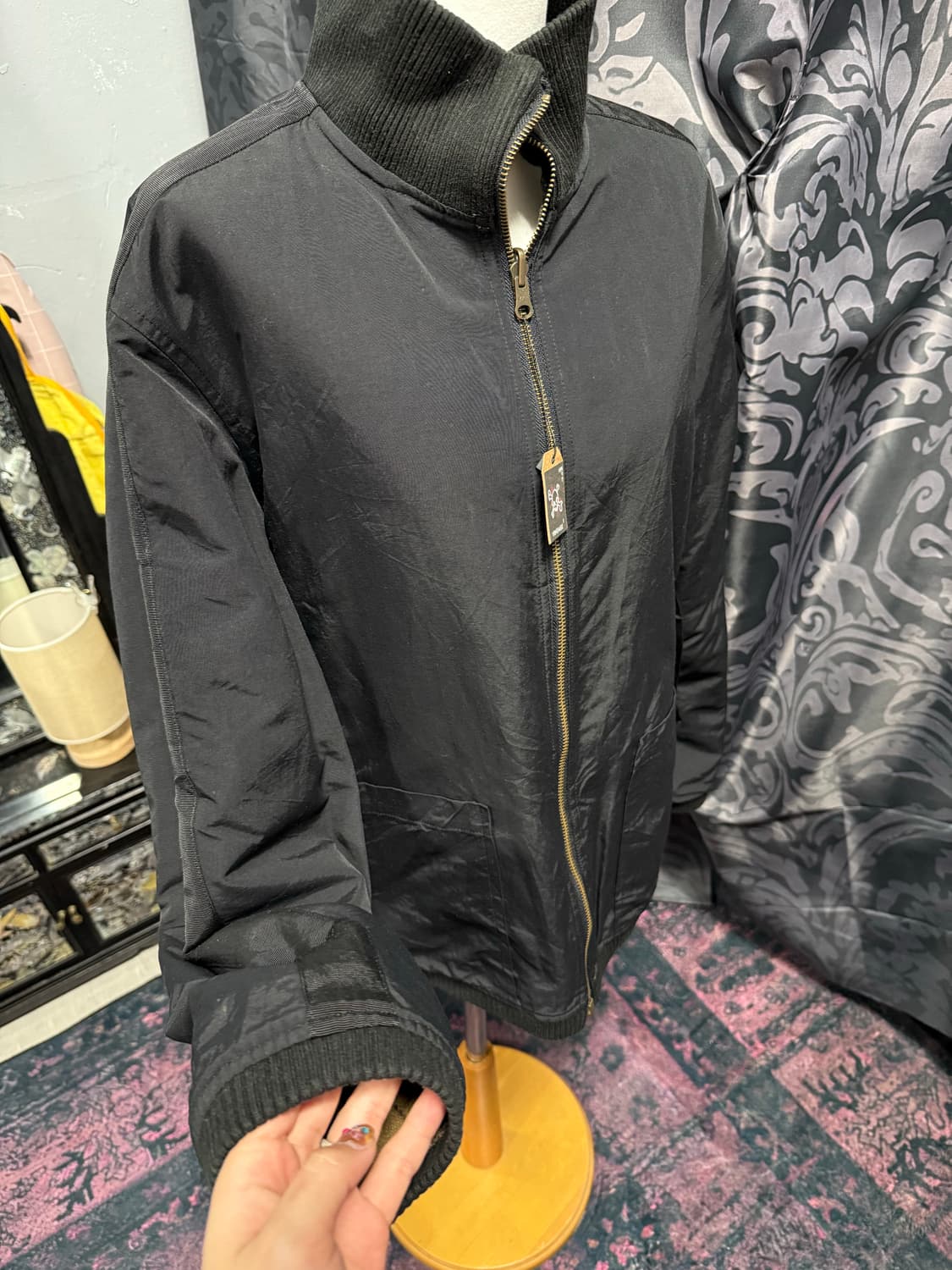 리버시블 브라운 체크 투웨이 자켓 상품이미지7