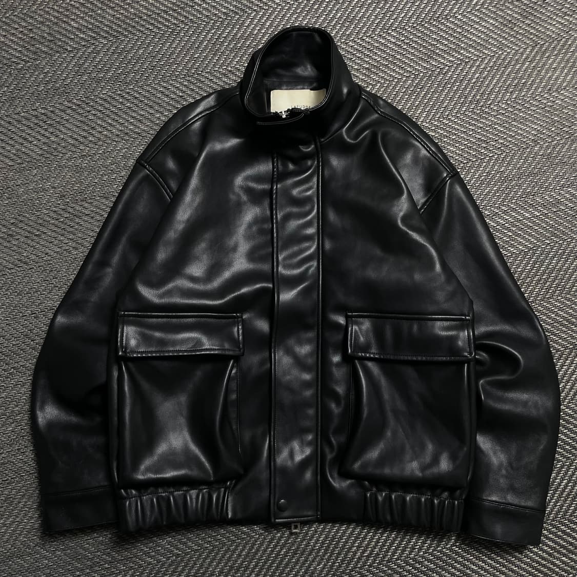 라퍼지 포 우먼 멀티포켓 하이넥 버핑레더 가죽 자켓y 5957 상품이미지2