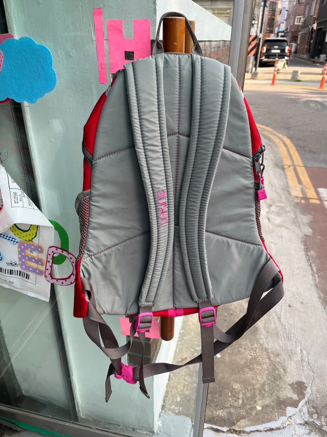 레드 체크무늬 dakine 백팩🎒 상품이미지10