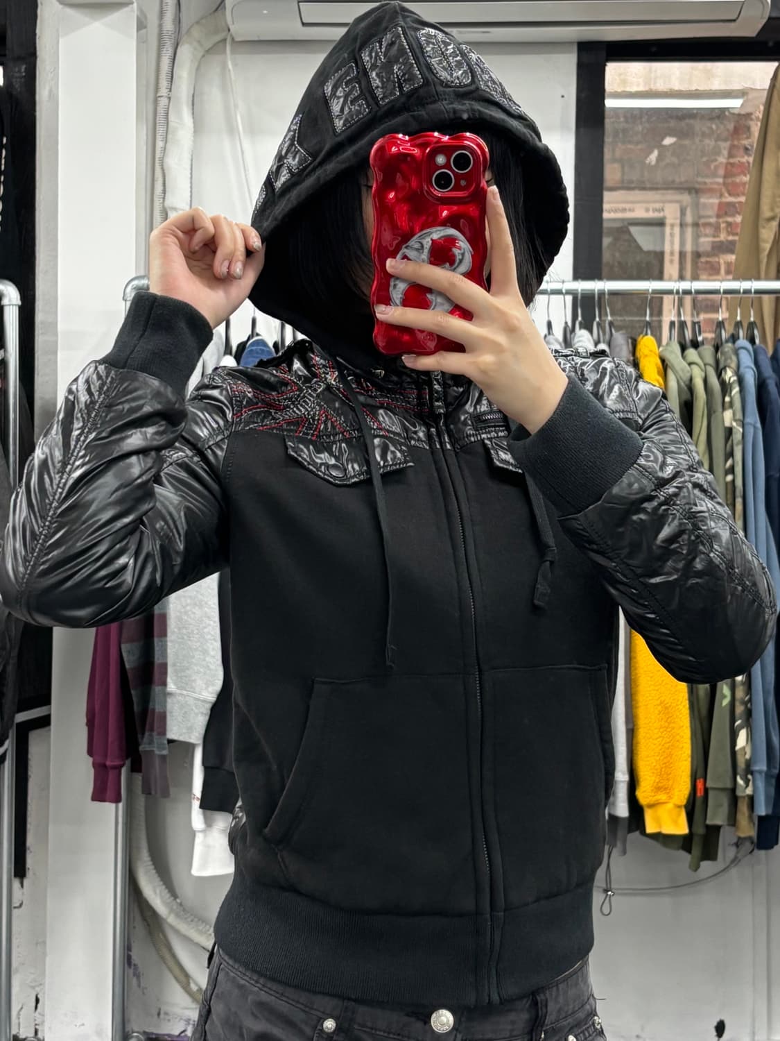 ASK Y2K 글로시 후드집업 상품이미지5