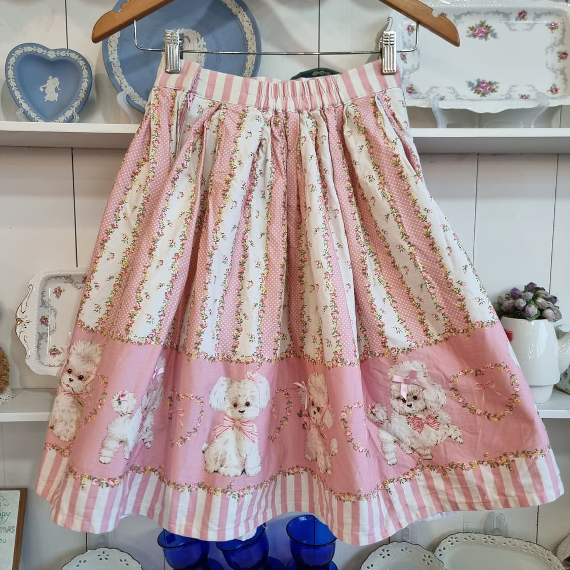 BODY LINE(바디라인) 강아지 프린트 스커트 상품이미지5