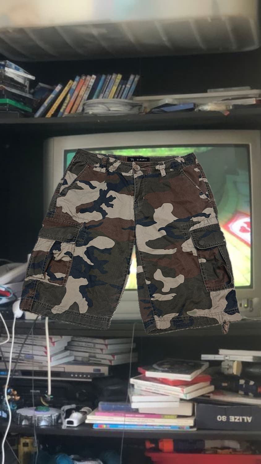 대대장!🍈빈티지 y2k 코디세트 카모 밀리터리 버뮤다 팬츠 그런지 셔츠 상품이미지2