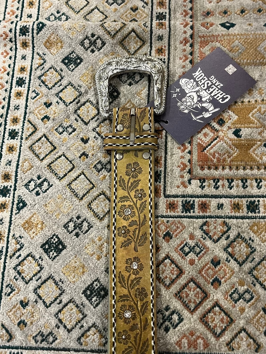 빈티지 플라워 스톤 벨트 #csz2498 상품이미지3