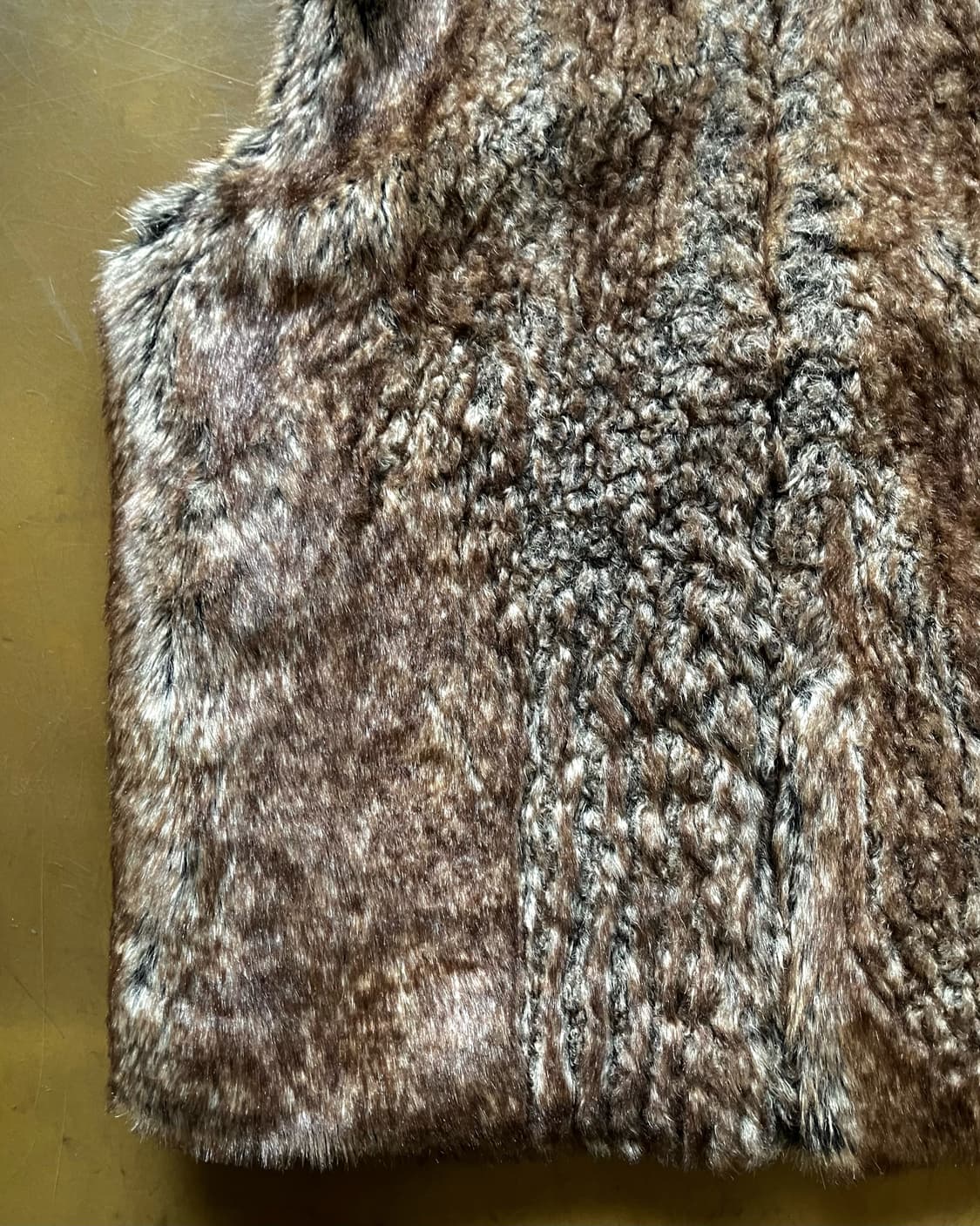 JPN Vintage Faux Fur Vest Zip-up Jacket 상품이미지5