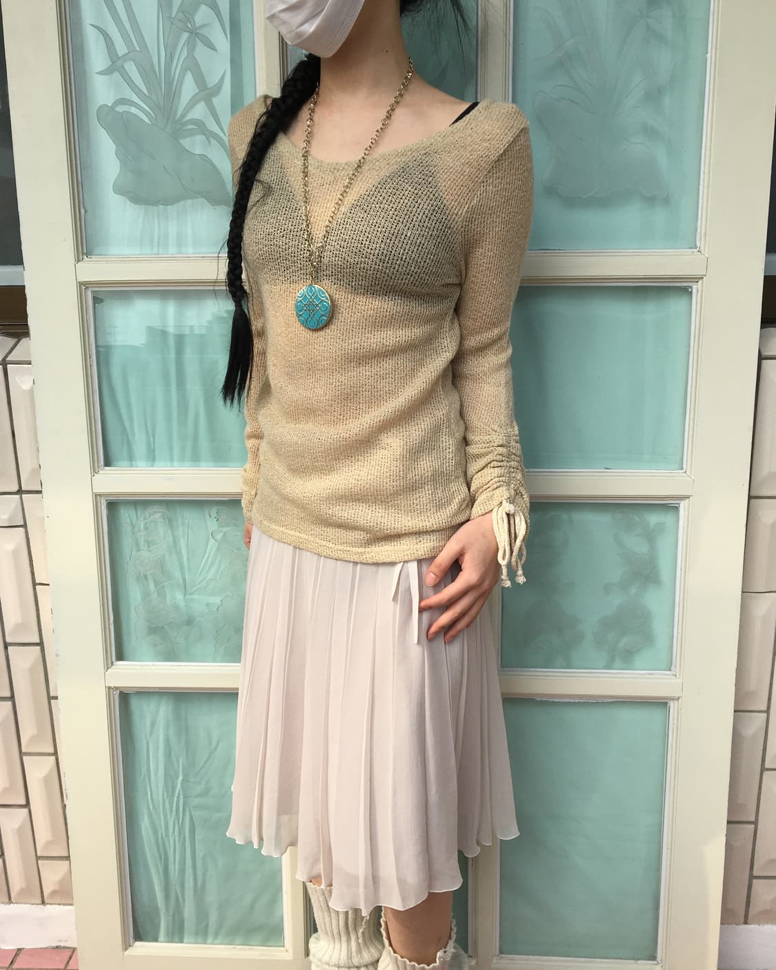 Back o ring point shirring knit 상품이미지9
