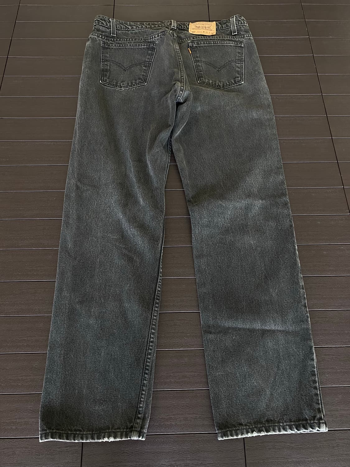 (38x32) 90s 리바이스 505 오렌지탭 흑청 블랙 상품이미지4