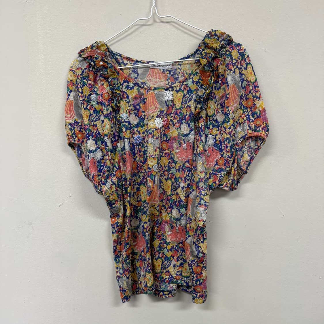 이세이미야케 츠모리치사토 플로럴 블라우스 상품이미지1