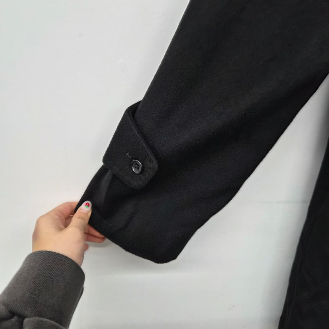 캐시미어 100% 블랙 기본 코트 남여공용 M 상품이미지6