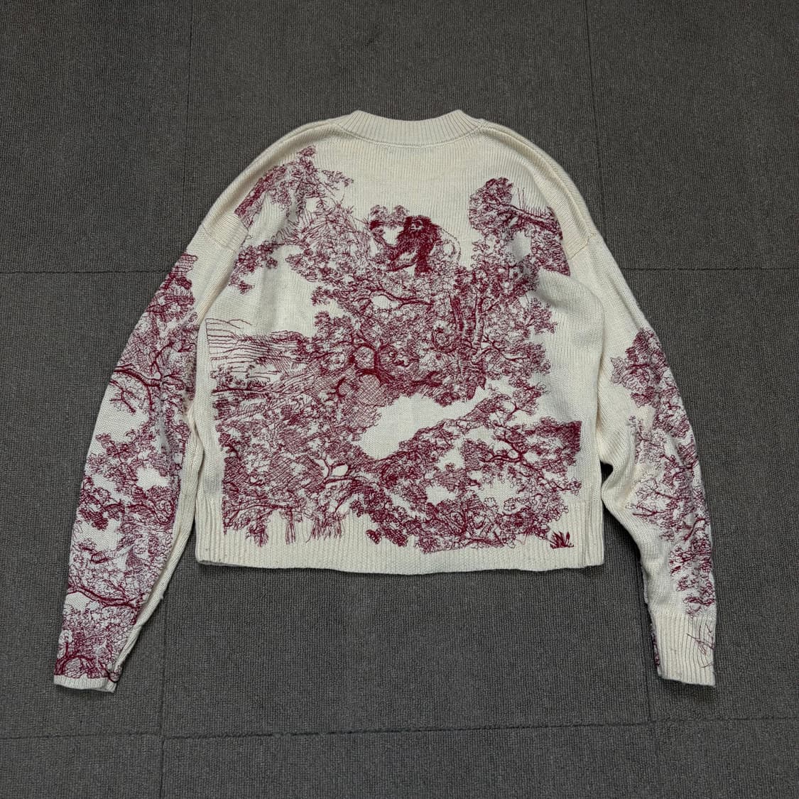 빈티지 우먼스 에니멀 자수 패턴 니트  상품이미지4