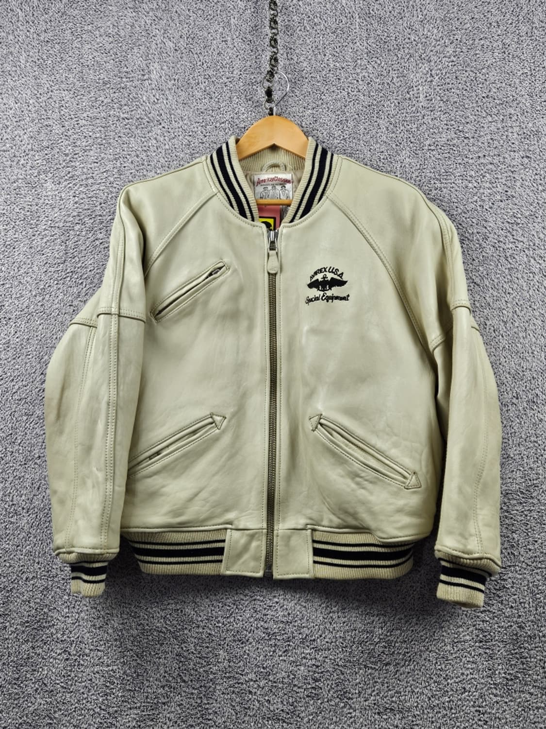 아비렉스 아이콘 가죽 블루종 바시티 자켓 ( M ) / 11109 상품이미지3