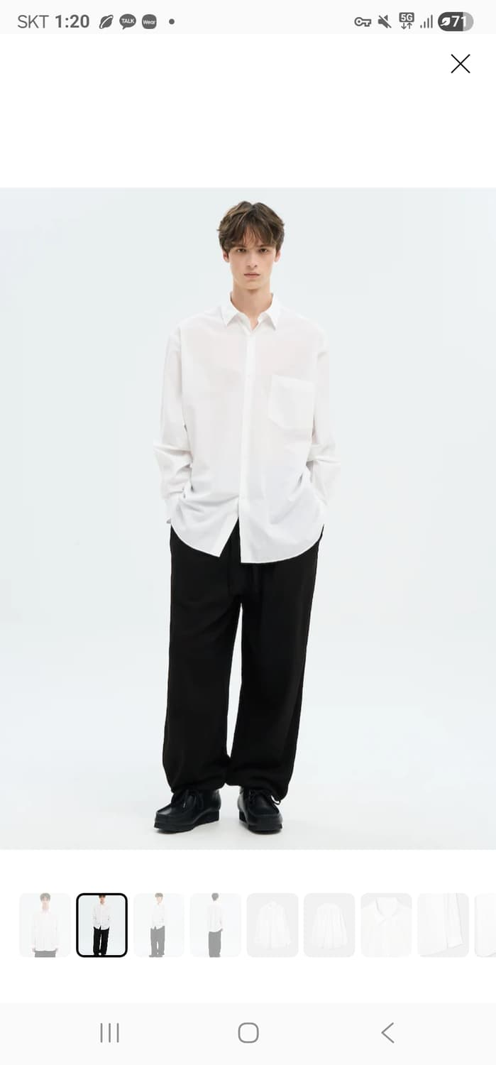 코모리 COMOLI 26SS 화이트셔츠 새상품 5사이즈 상품이미지3