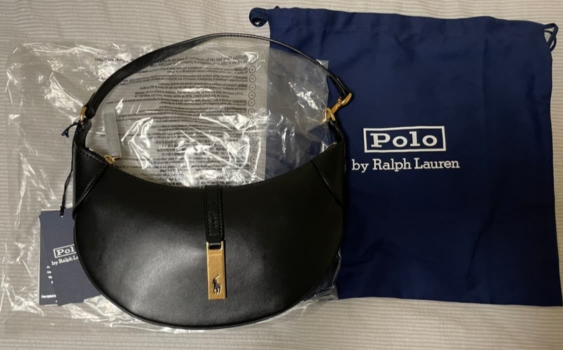 폴로ID카프스킨 미니숄더백 블랙 상품이미지1