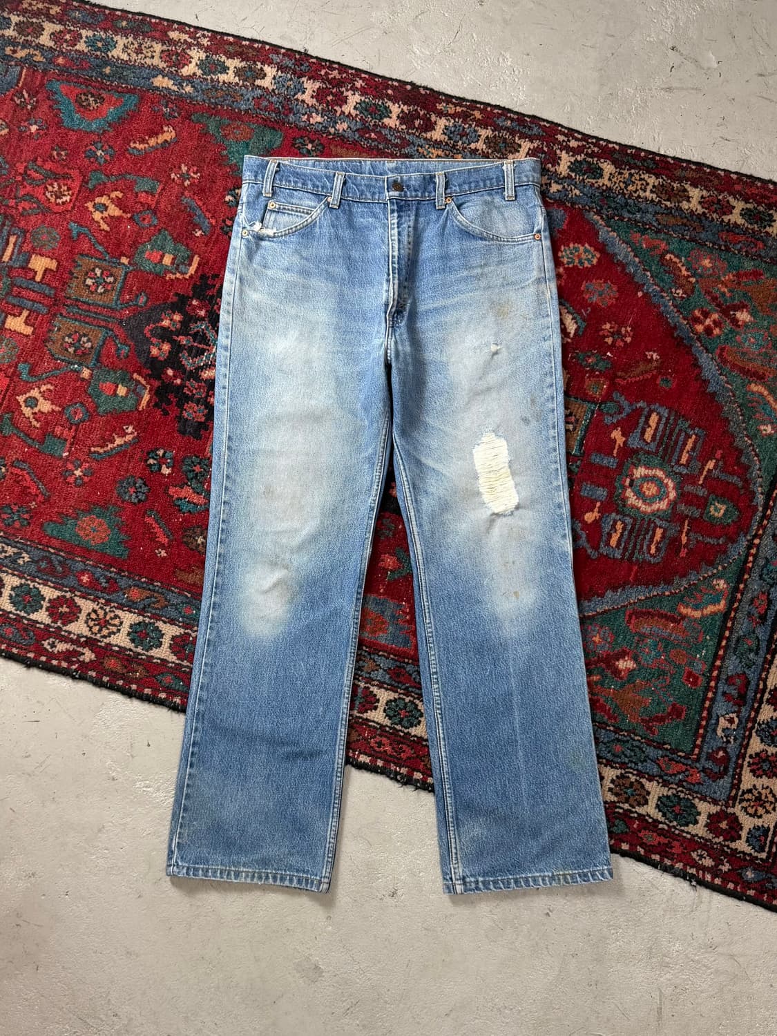 90's USA Made 빈티지 리바이스 517 오렌지탭 부츠컷 데님 상품이미지1