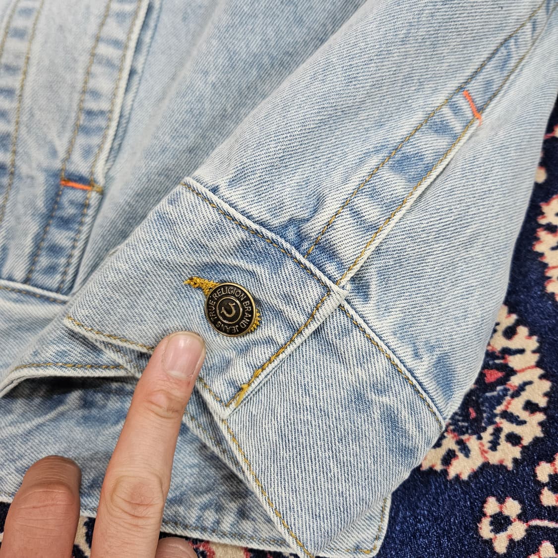 트루릴리전 22FW 시그니쳐 포켓 스티치 데님자켓 XL size 상품이미지8