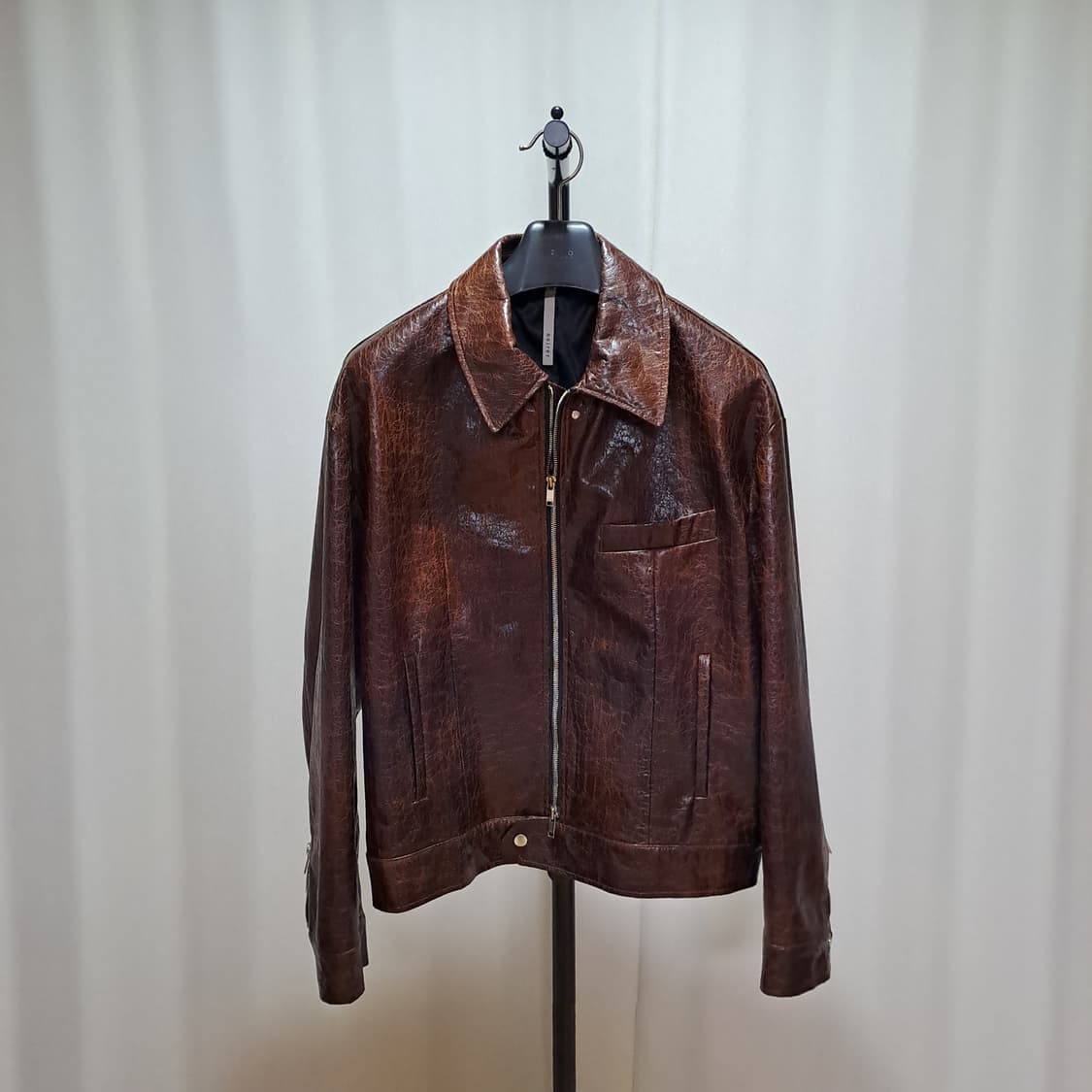 (택포) 노이어 크랙 스킨 크롭 레더자켓 50 B461 상품이미지1