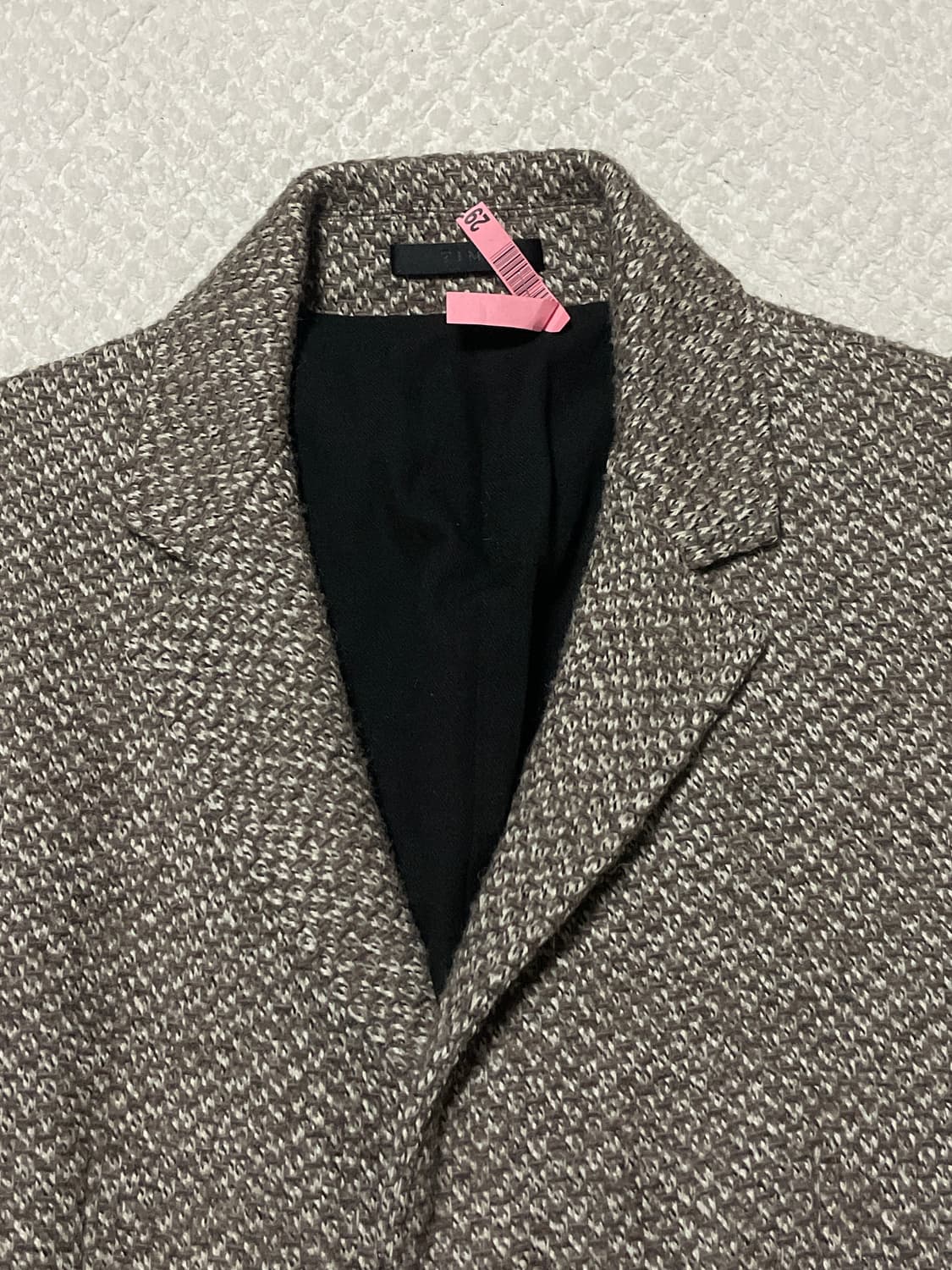 TIME HOMME 타임옴므 양모 모헤어 트위드 스타일 싱글 코트 상품이미지6