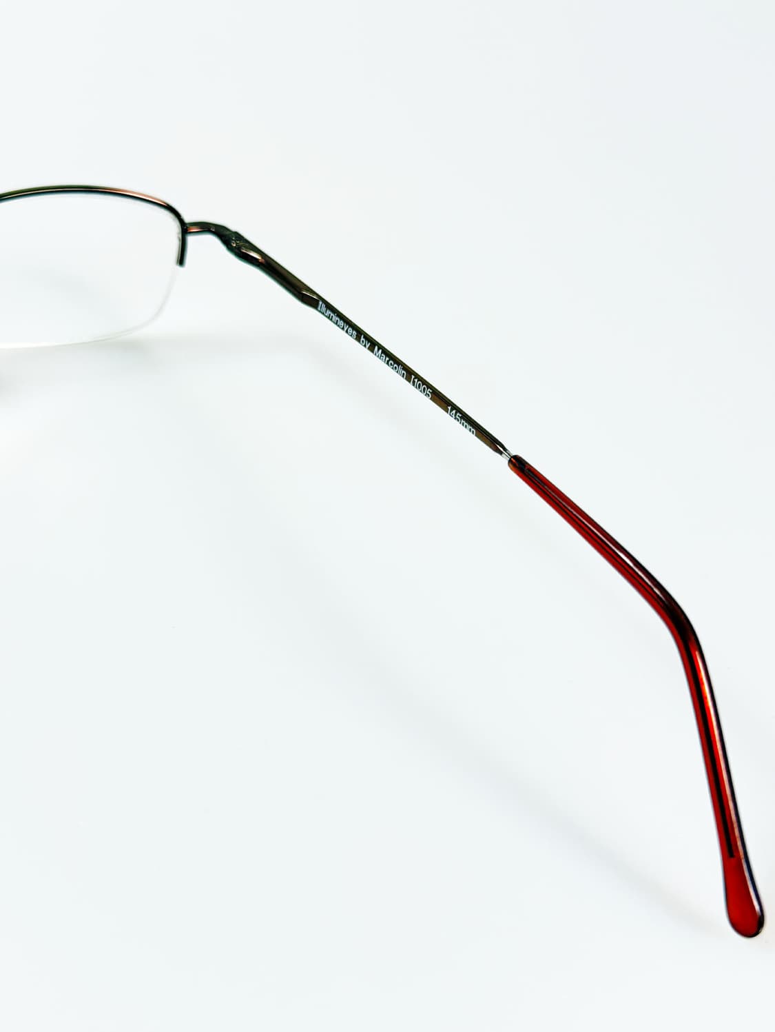 90s ILLUMINO EYES 브라운 티타늄 반무테 빈티지 안경 상품이미지6