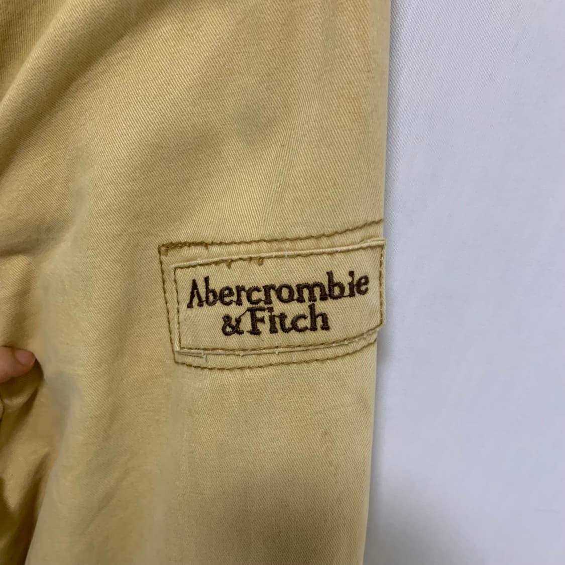 아베크롬비 베이지 y2k 퍼 안감 야상 자켓 봄버 상품이미지4