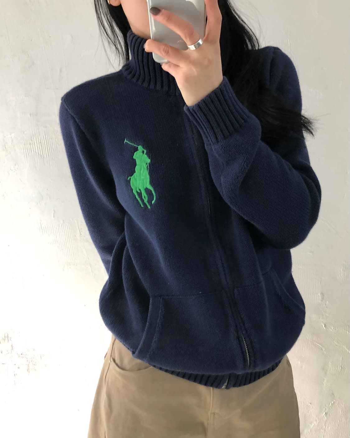 Polo 폴로 랄프로렌 보이즈라인 빅포니 니트집업 상품이미지2