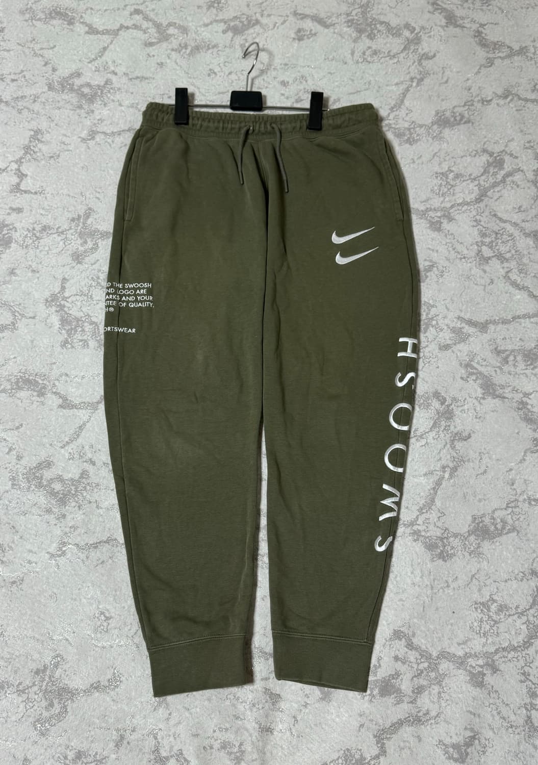 나이키 더블 스우시 카키 조거 면 바지 상품이미지1