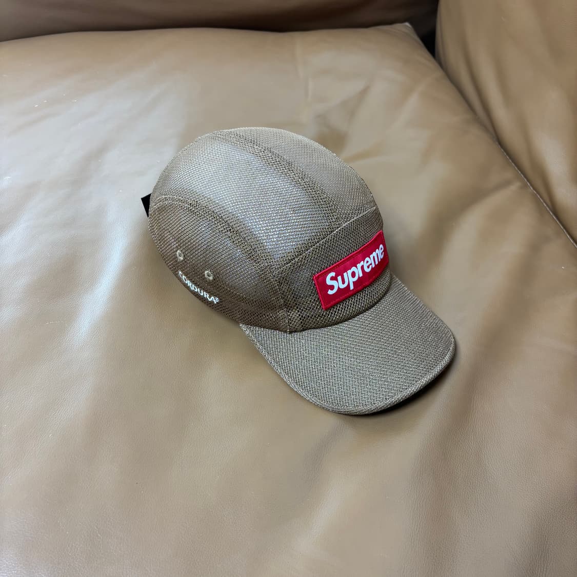 슈프림 캠프캡 모자 박스로고 23ss 메쉬 코듀라 샌드 상품이미지1