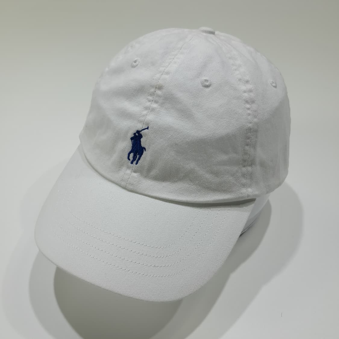 CL425 폴로 로얄블루 포니 화이트 볼캡 모자 상품이미지2