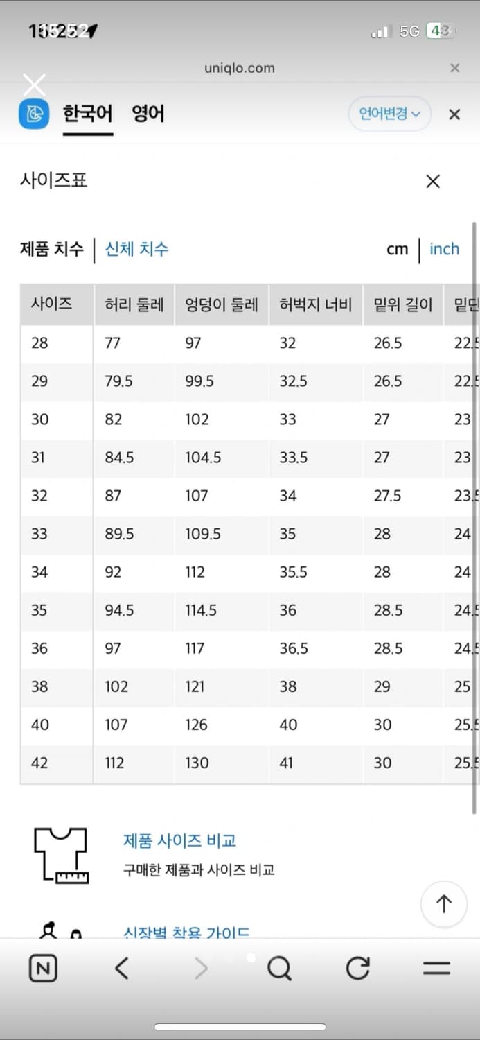 (새상품)유니클로 JWA 스트레이트진 상품이미지3