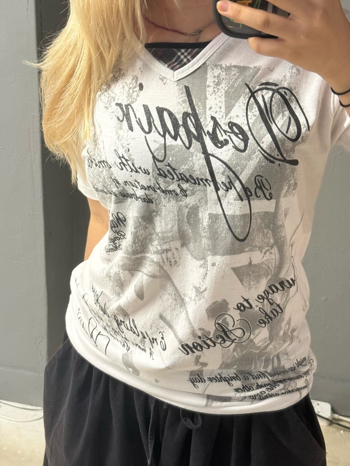 layered detail lettering & printing top 상품이미지3
