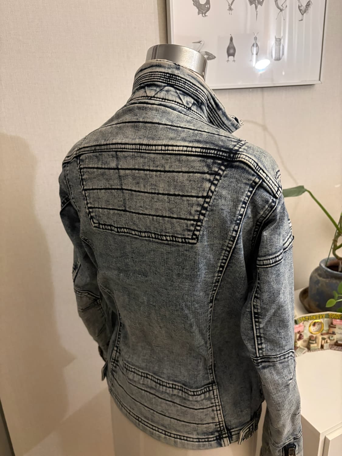 Denim biker jacket 상품이미지3
