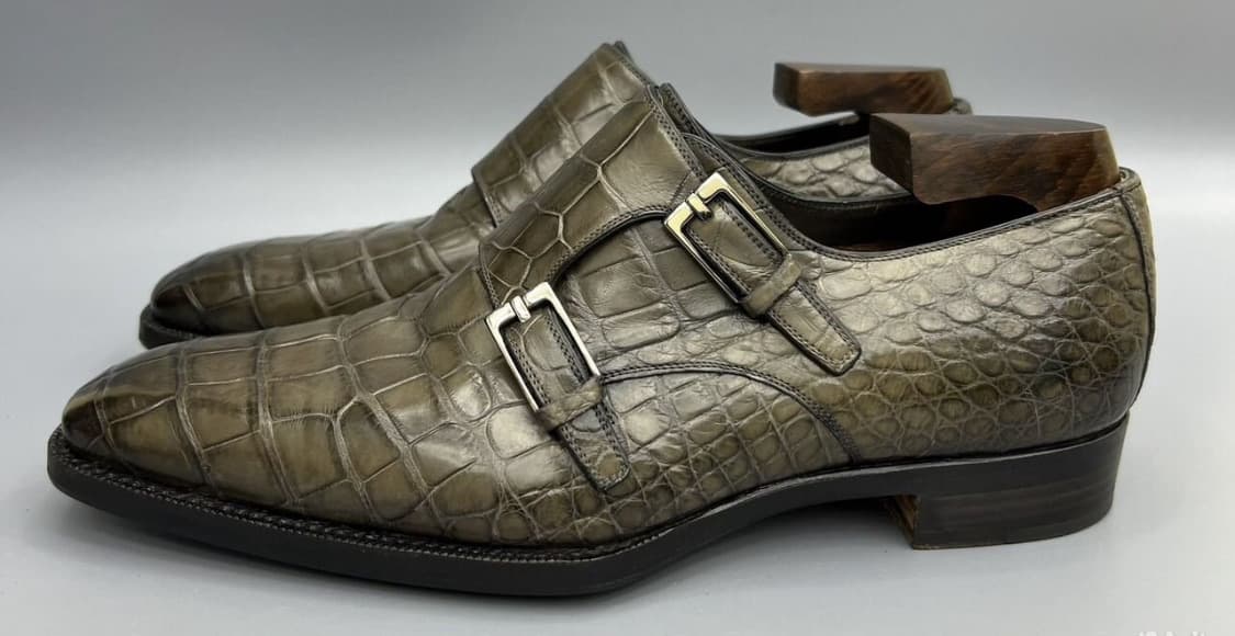 GUCCI 구찌 뭉크 슈트랩 슈즈(크로커다일 스킨-악어가죽)해외발송 상품이미지2