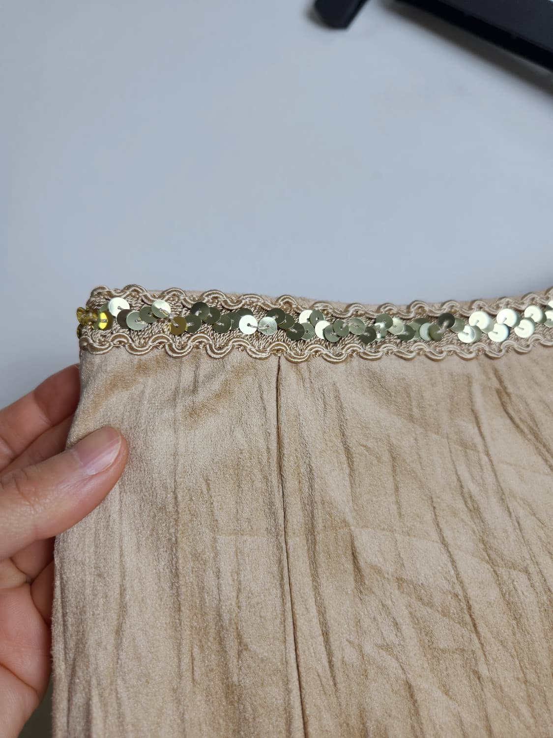 스웨이드 주름 스커트 상품이미지6