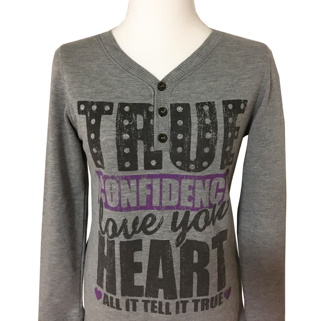 그레이 레터링 롱슬리브 상품이미지2