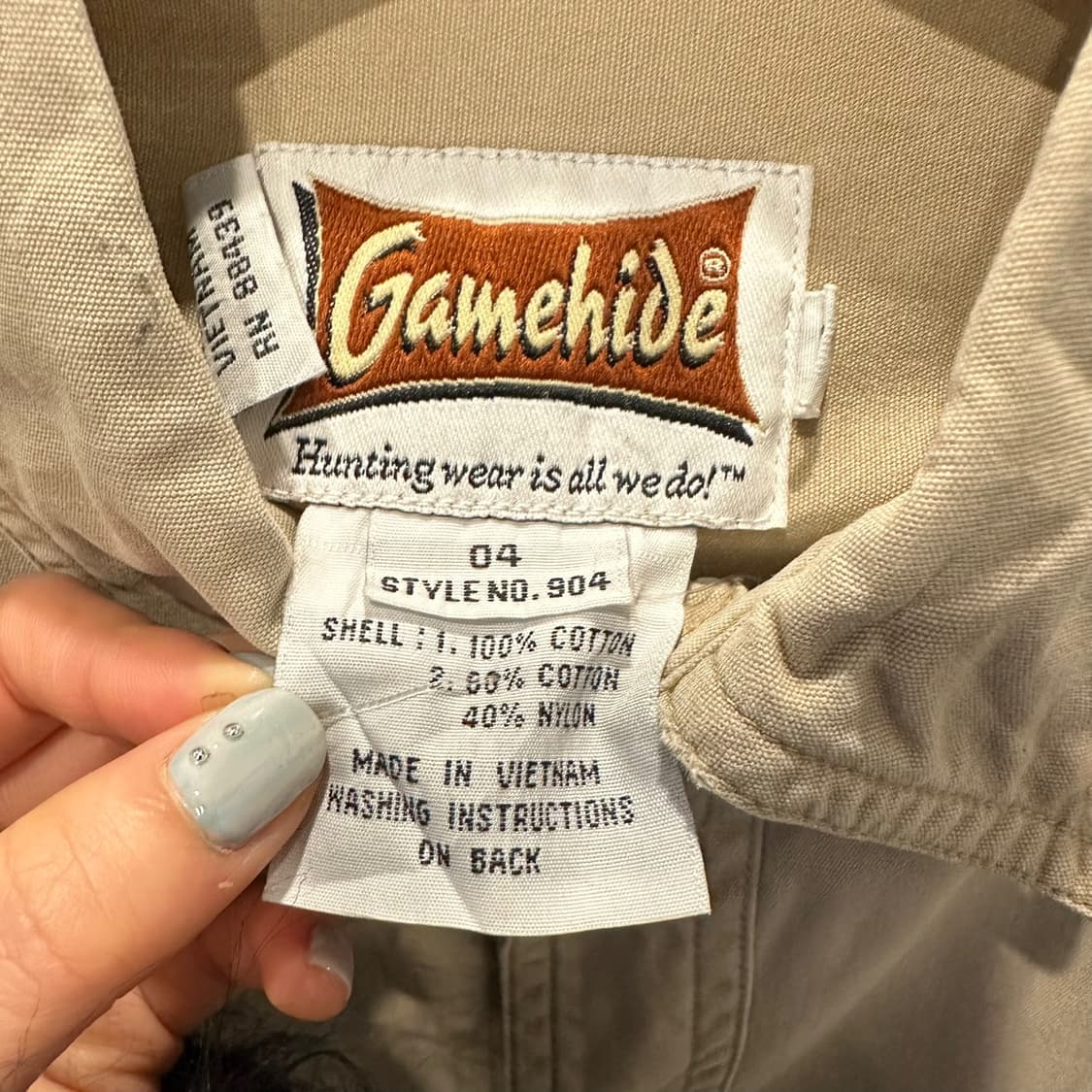 USA VINTAGE 코튼 크롭 워크셔츠 플랩포켓 배색 디테일 베이지 상품이미지5