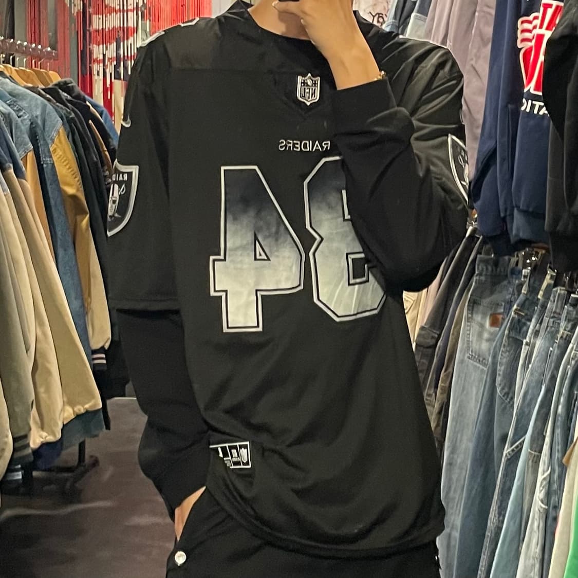 [IM] NFL RAIDERS No.34 JACKSON 블랙 반팔져지 상품이미지5