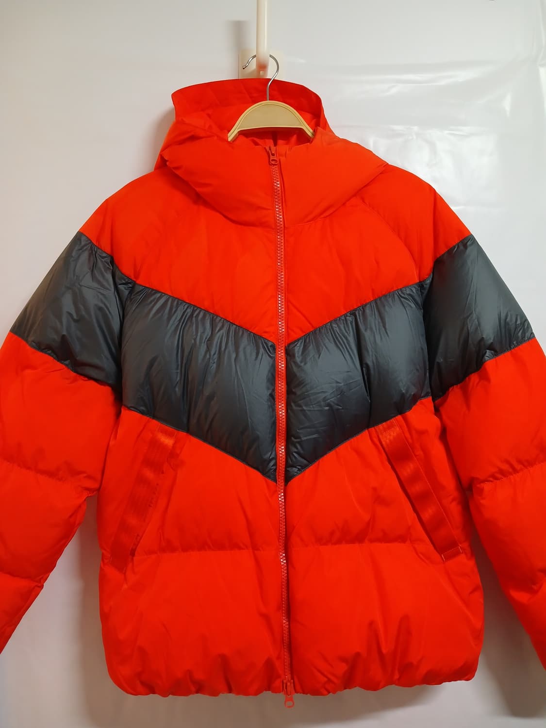 (새상품급,XL,105)나이키 덕다운 패딩 오렌지 상품이미지1
