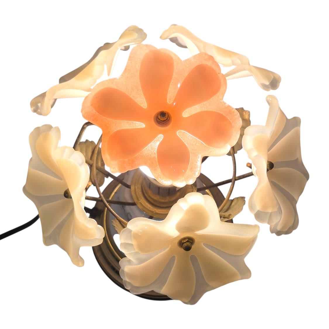 90s 레트로 핑크 꽃잎 부케 테이블 터치 램프 상품이미지3