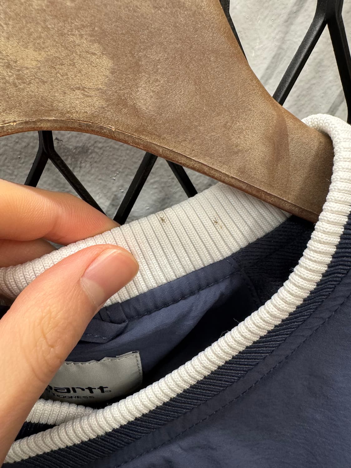 칼하트 윕 웜업 스트라이프 시보리 포인트 루즈핏 네이비 상품이미지7