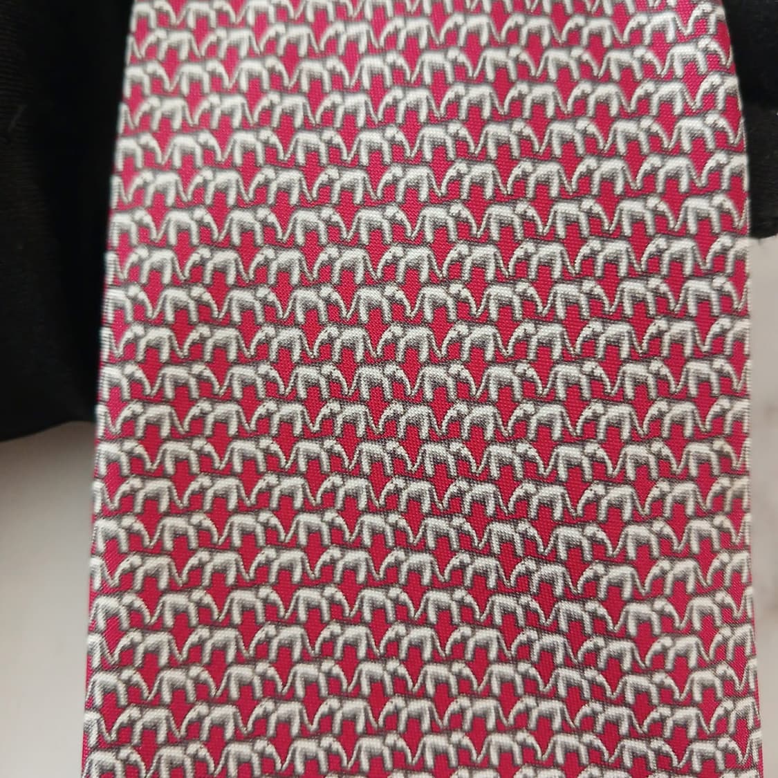 짐톰슨 실크 레드 코끼리 패턴 넥타이 8.7cm A+등급 A19047
 상품이미지6