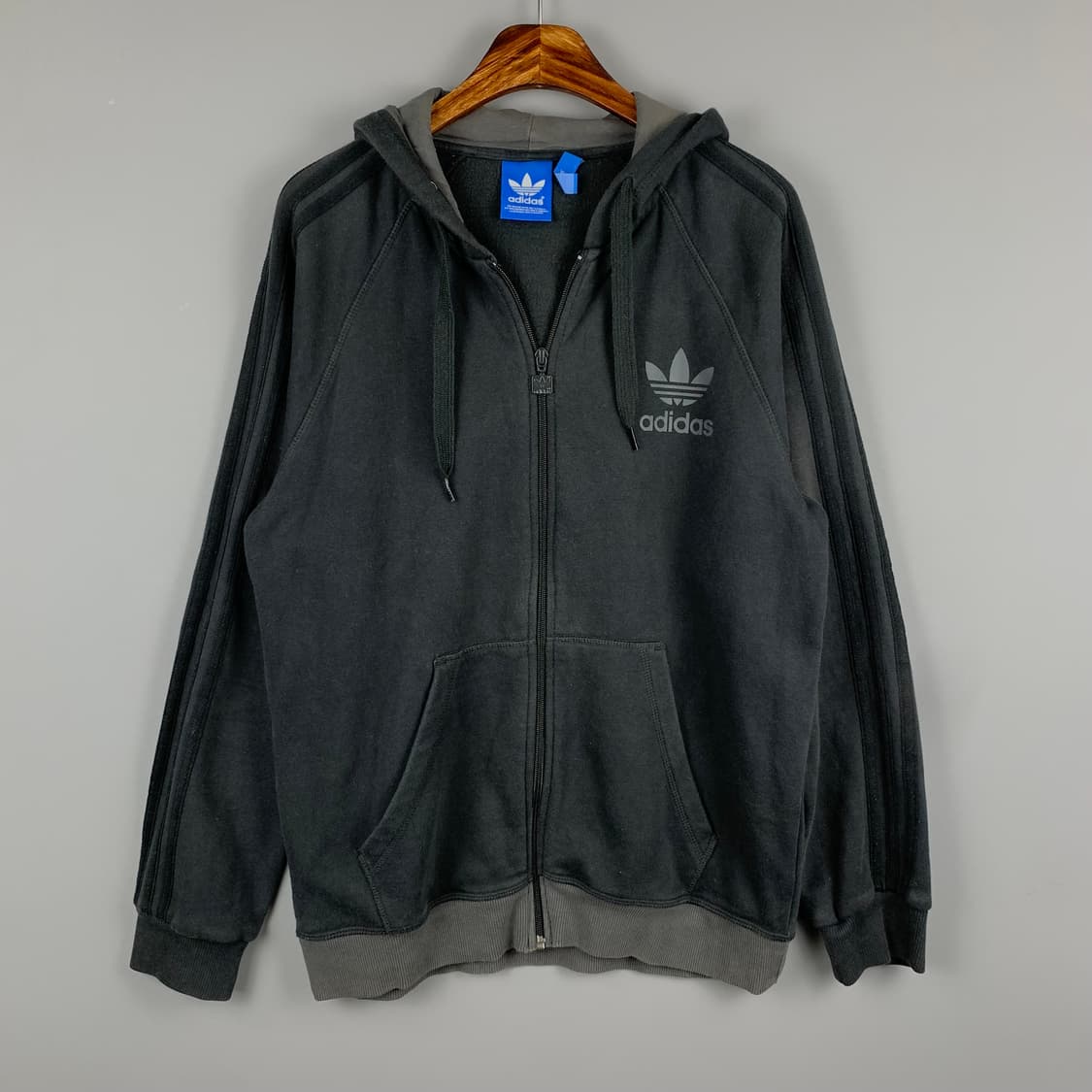 아디다스 유로파 사이드라인 블랙 후드집업 상품이미지2