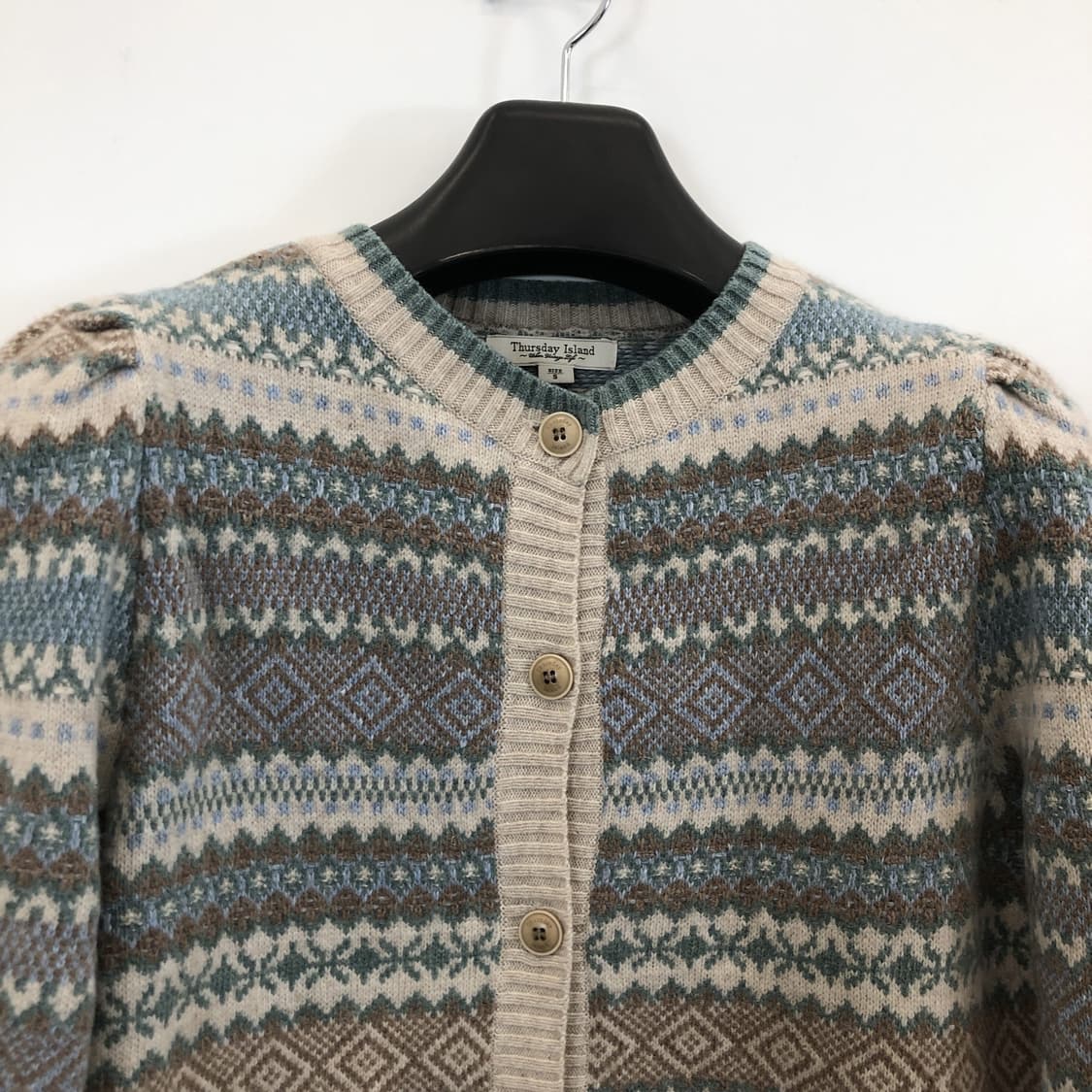 써스데이아일랜드 노르딕 니트가디건 S  상품이미지2