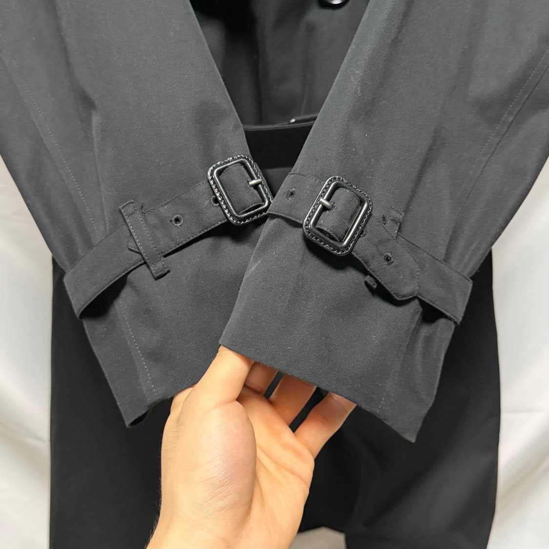 [S+급/52] 버버리 켄싱턴 헤리티지 롱 트렌치 코트 블랙 상품이미지8