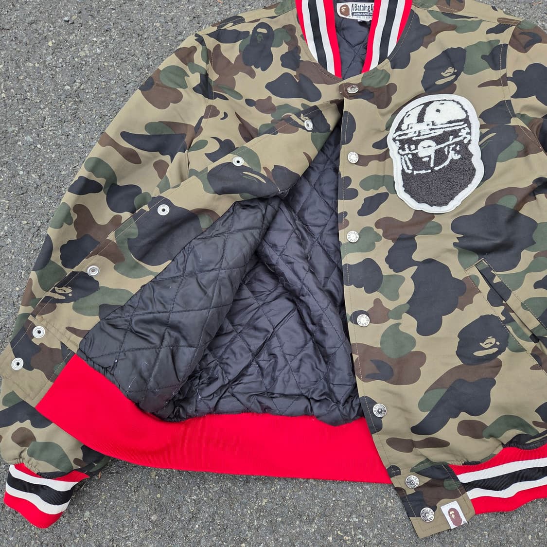 BAPE camo Varsity Jacket (made in Japan) 상품이미지5